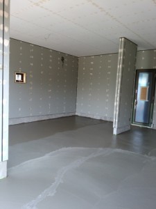 ガレージ内部土間コンクリート工事2