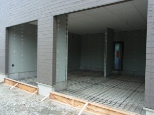 ガレージ内部土間コンクリート工事1